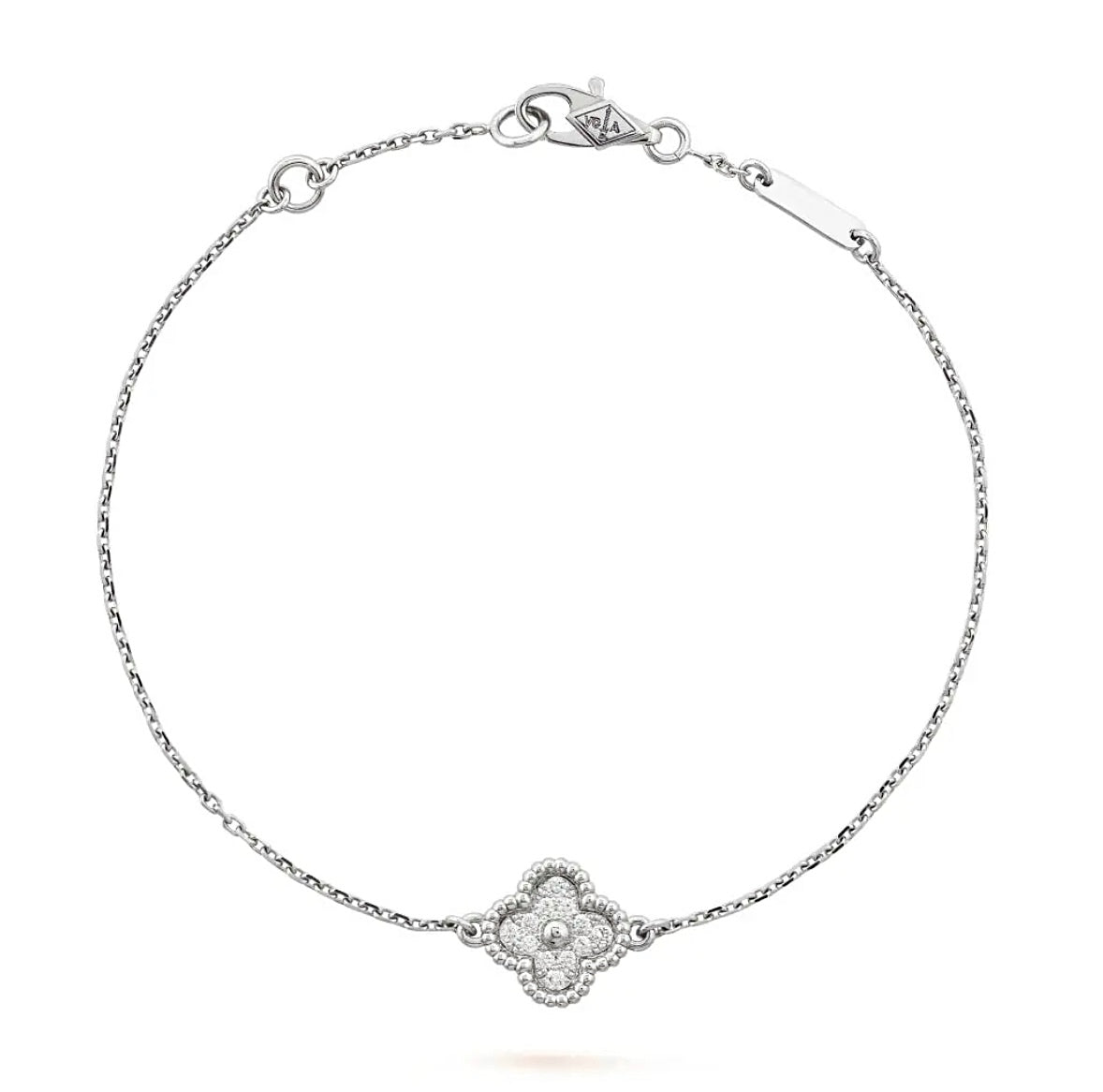 Van Cleef & Arpels Sweet Alhambra Diamond Bracelet White Gold