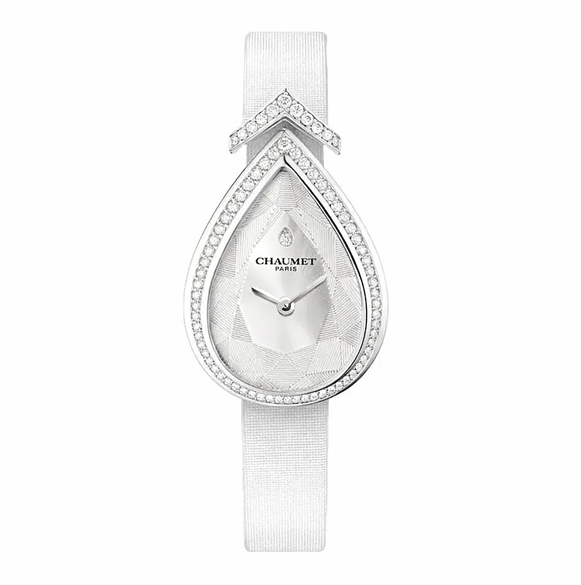 Chaumet Joséphine Aigrette Watch 27x20mm White Leather