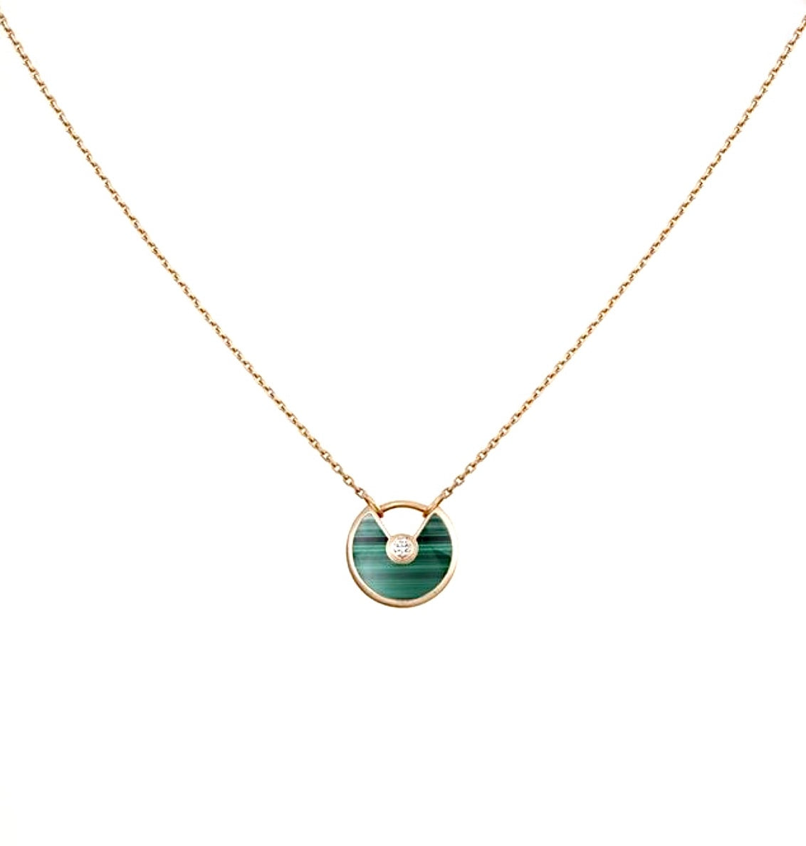 Cartier Amulette de Cartier Necklace – Rose Gold, Malachite & Diamond