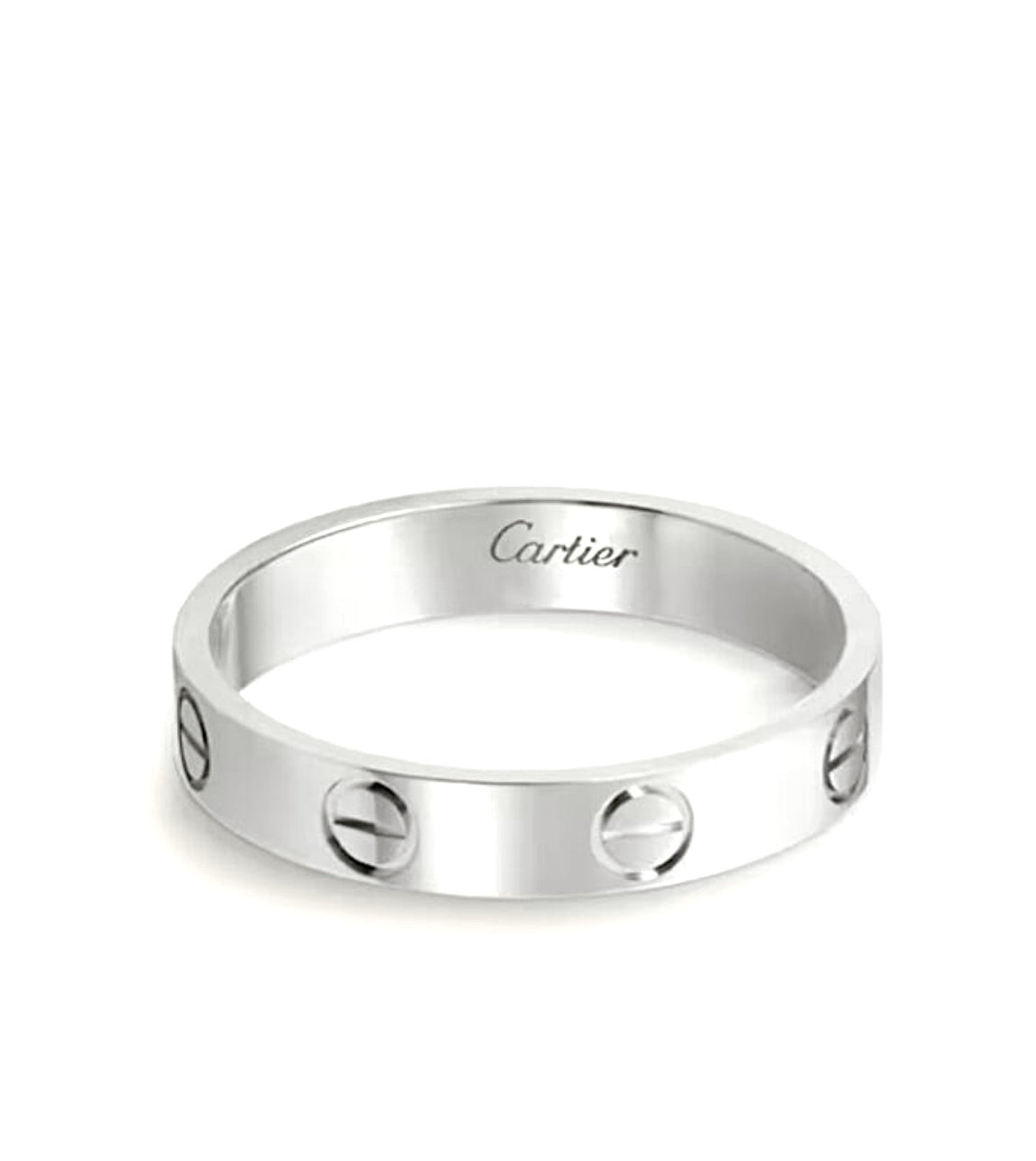 Cartier Love Wedding Band Ring – White Gold, Screw Motif