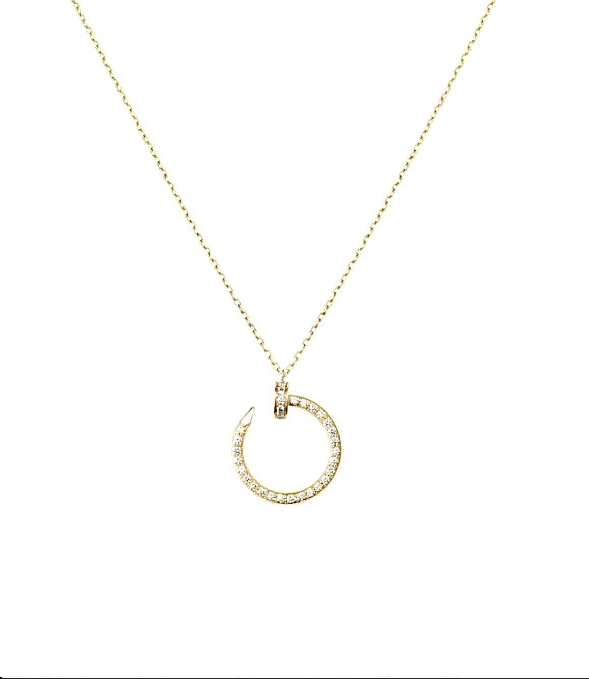 Cartier Juste un Clou Necklace – White Gold, Full Diamond Pavé