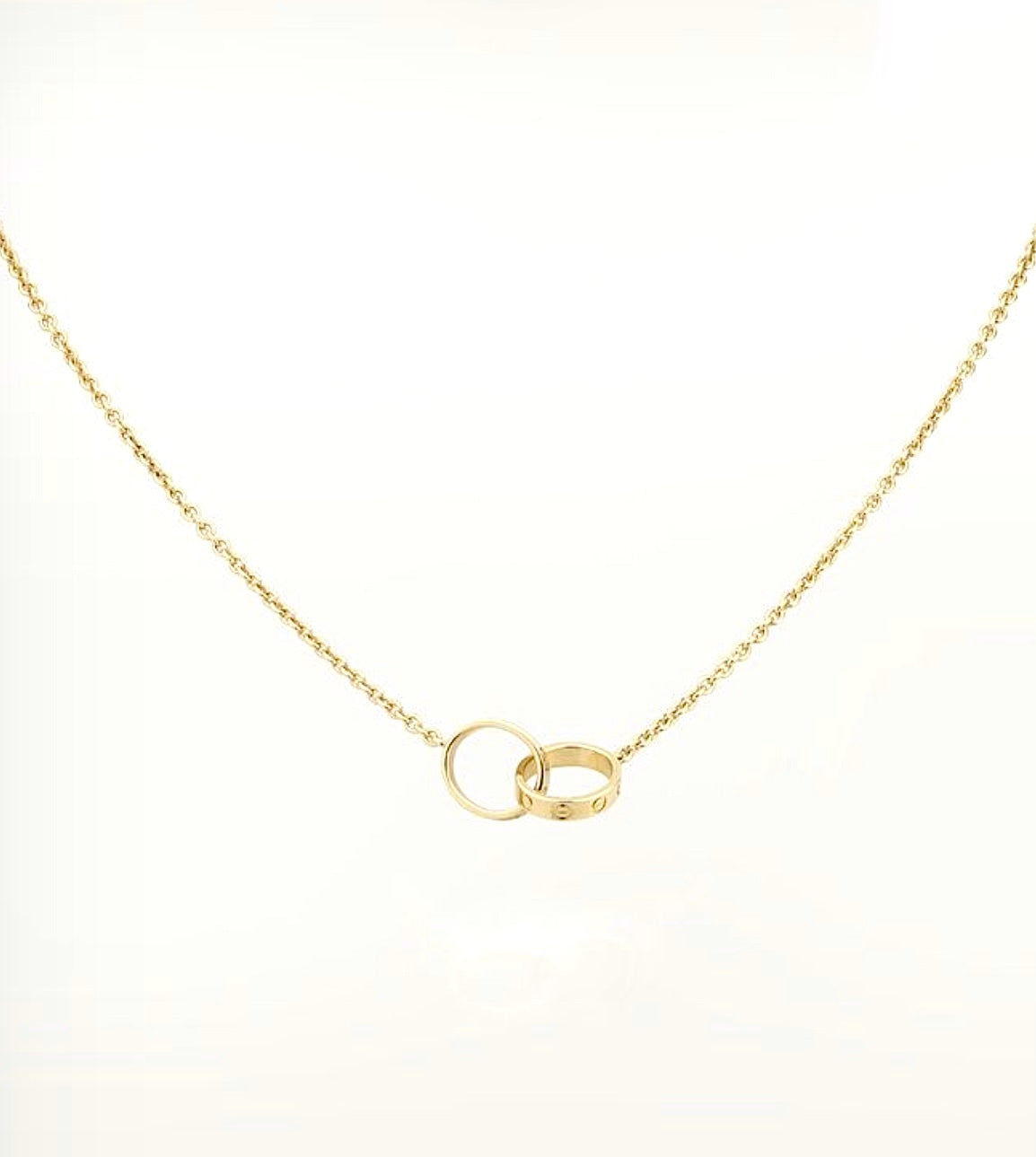 Cartier Love Necklace – Yellow Gold, Interlocking Love Rings Pendant