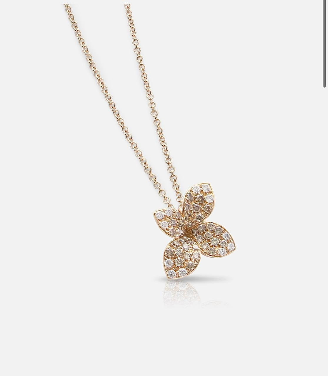 Pasquale Bruni – Flower Diamond Pendant Necklace in Rose Gold | عقد زهرة الماس باسكوالي بروني