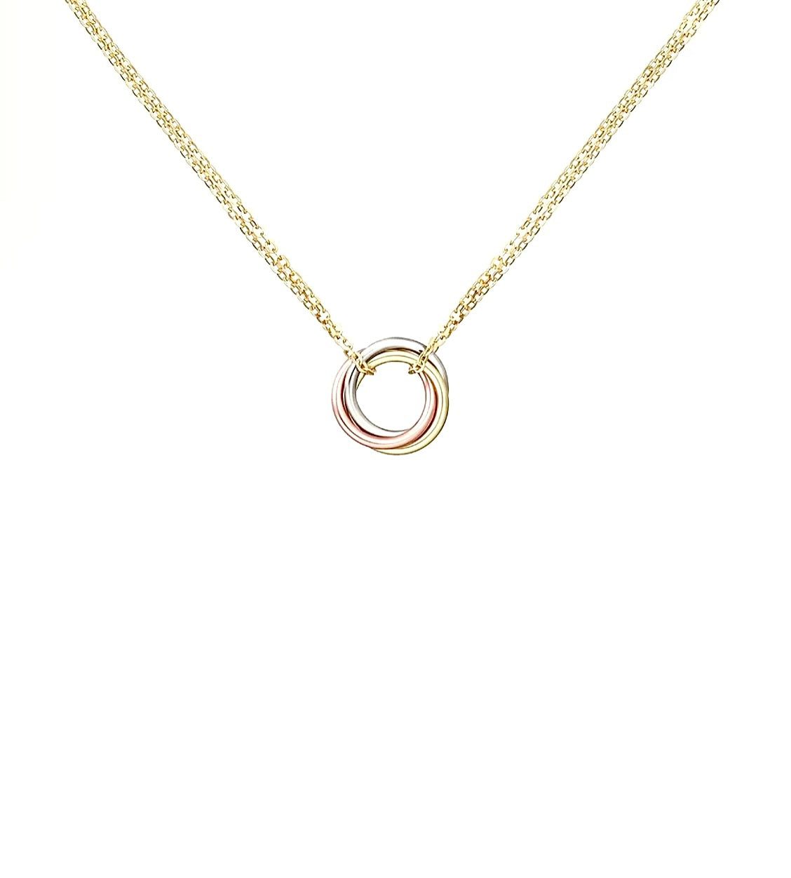 Cartier Trinity Necklace – 18ct Yellow, White & Rose Gold | قلادة كارتييه ترينتي ذهب ثلاثي