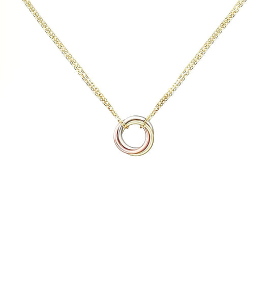 Cartier Trinity Necklace – 18ct Yellow, White & Rose Gold | قلادة كارتييه ترينتي ذهب ثلاثي