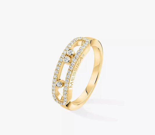 Messika White Gold Diamond Ring Baby Move Pavé