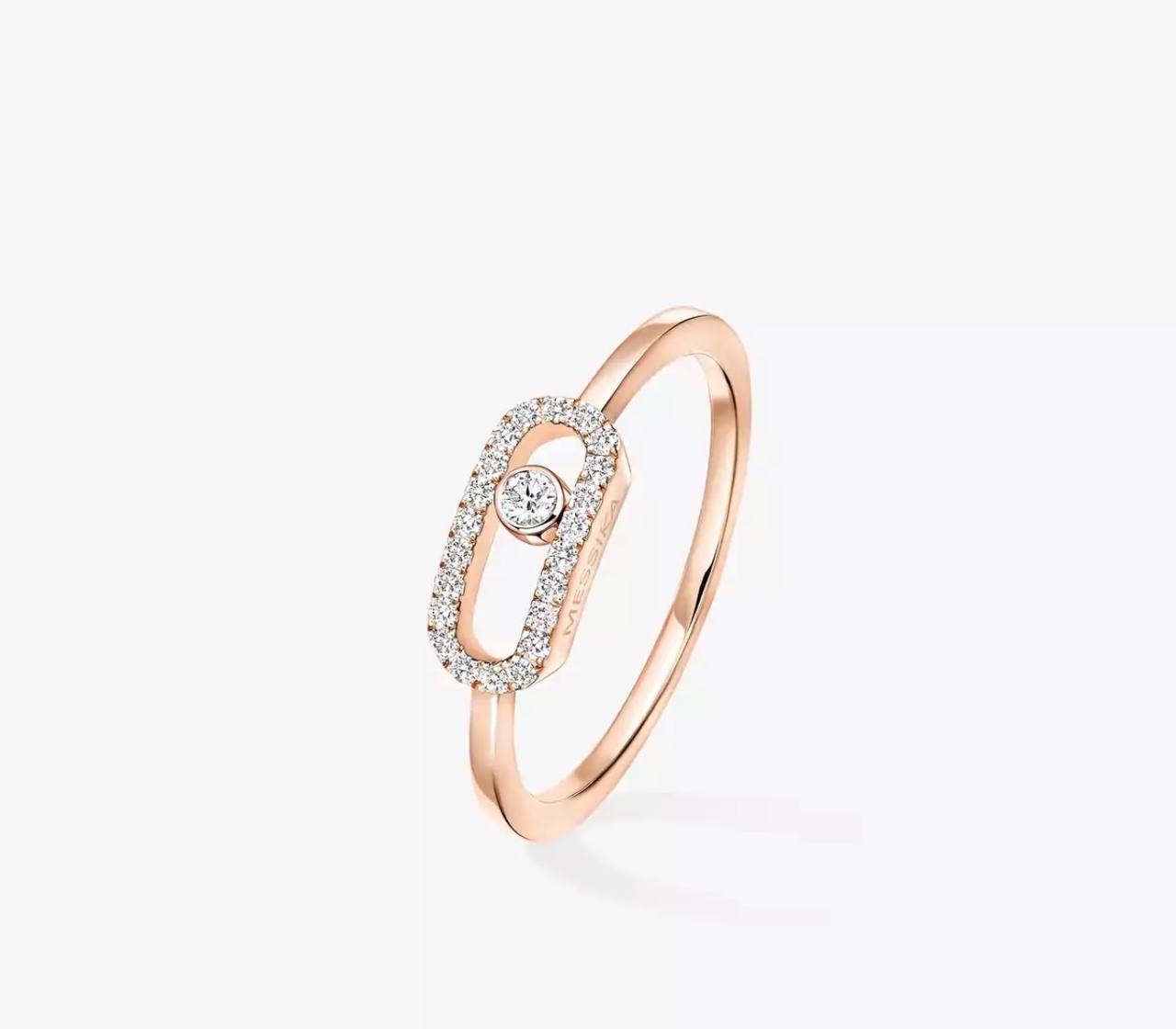 Messika Pink Gold Diamond Ring Move Uno