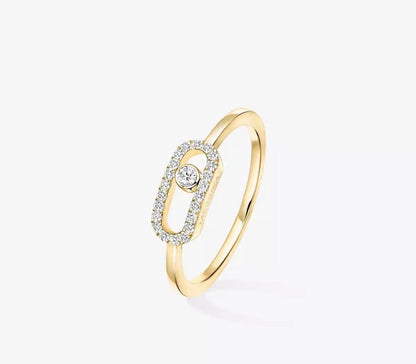 Messika Pink Gold Diamond Ring Move Uno