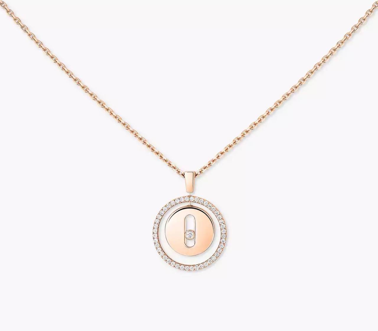 Messika Lucky Move 18ct Rose Gold and Diamond Necklace