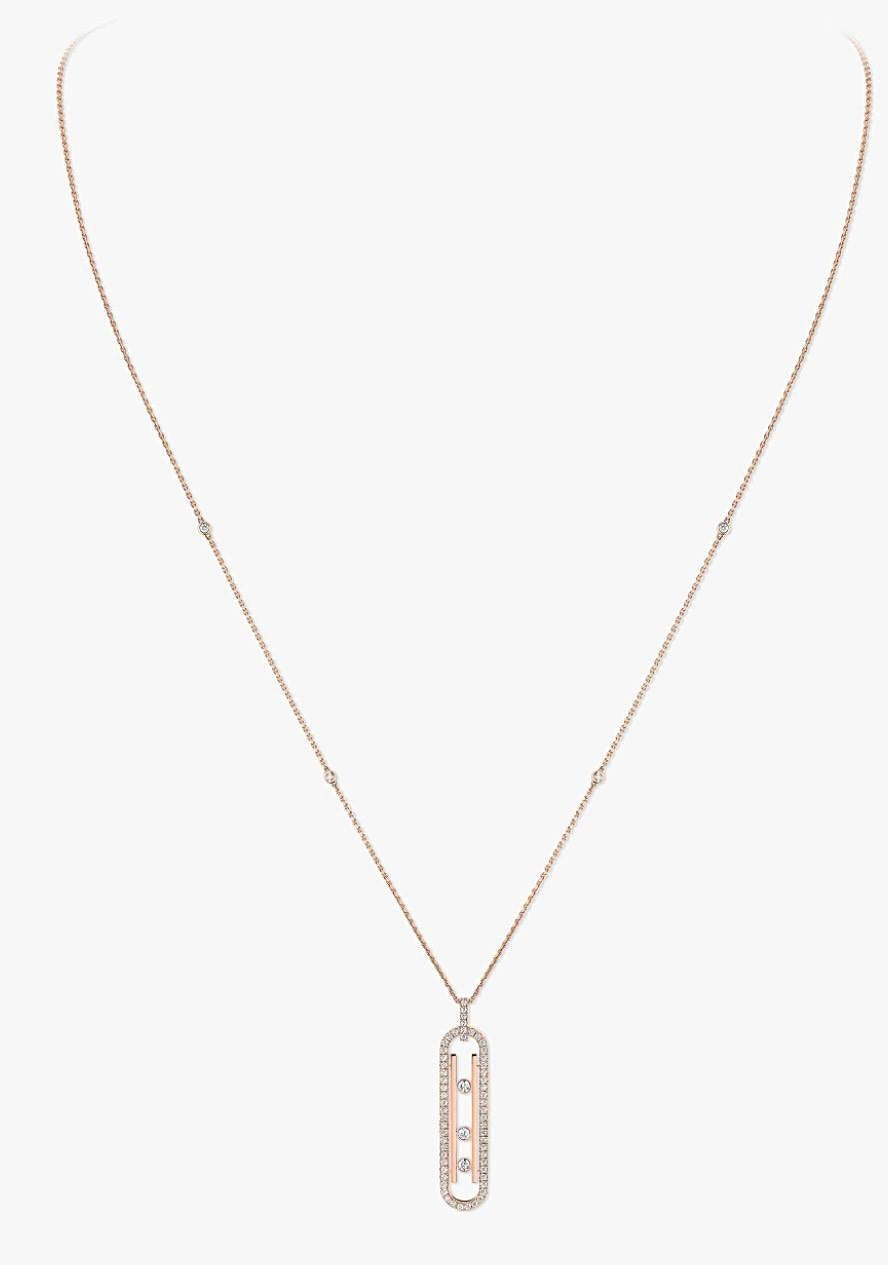 Messika Yellow Gold Diamond Necklace Move 10th PM