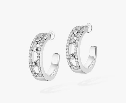 Messika Diamond Earrings Move Pavé Hoop