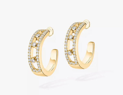 Messika Diamond Earrings Move Pavé Hoop