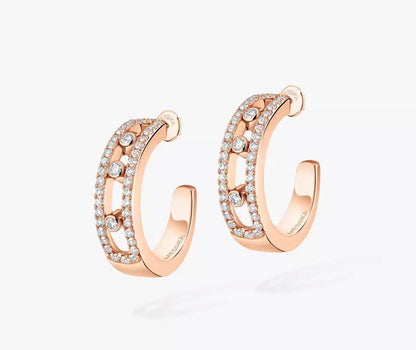 Messika Diamond Earrings Move Pavé Hoop