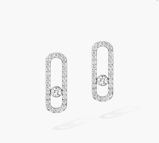 Messika Move Uno Diamond Pavé Earrings