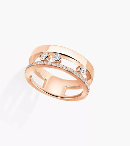 Messika Yellow Gold Diamond Ring Move Romane