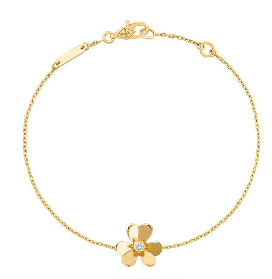 Van Cleef & Arpels Frivole Bracelet 1 Diamond Yellow Gold