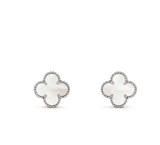 Van Cleef & Arpels Magic Alhambra Earrings White Gold Mother-of-Pearl