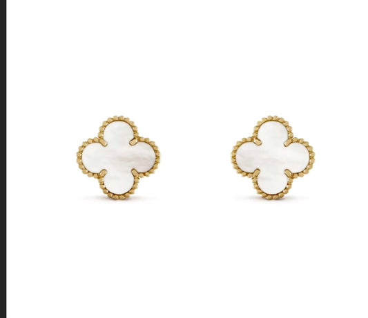 Van Cleef & Arpels Magic Alhambra Earrings Yellow Gold Mother-of-Pearl