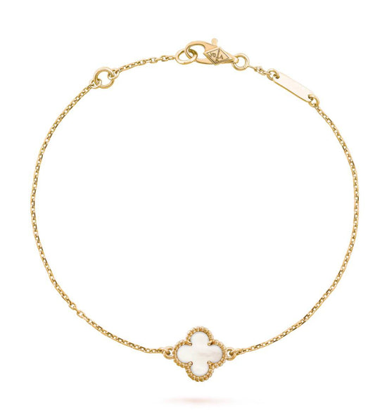 Van Cleef & Arpels Sweet Alhambra Bracelet Yellow Gold Mother of Pearl