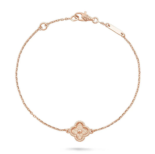 Van Cleef & Arpels Sweet Alhambra Bracelet Rose Gold Mother of Pearl
