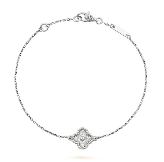 Van Cleef & Arpels Sweet Alhambra Diamond Bracelet White Gold