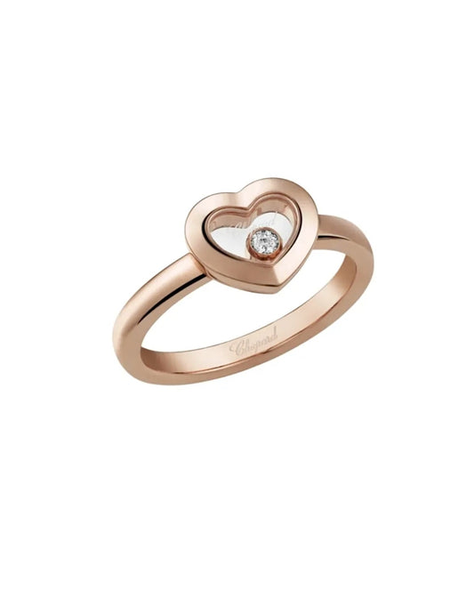 Chopard Happy Diamonds Icons Heart Ring Rose Gold Diamond