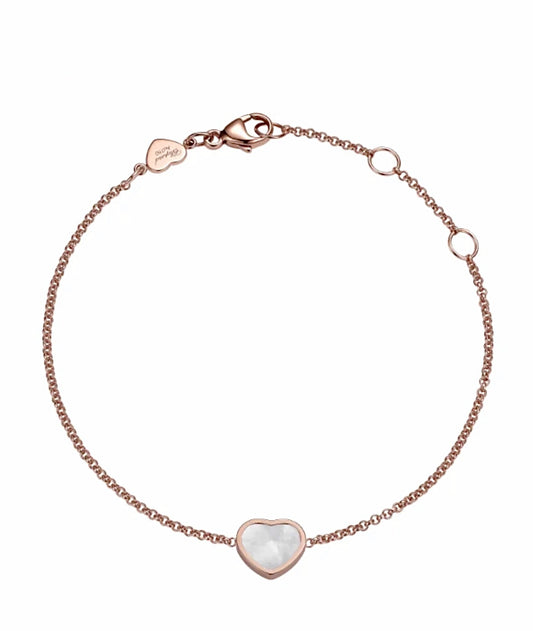 Chopard My Happy Hearts Bracelet Rose Gold White Mother of Pearl