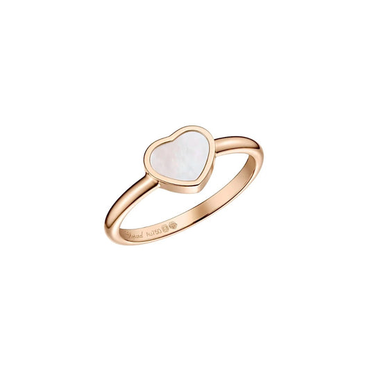Chopard My Happy Hearts Ring Rose Gold White Mother of Pearl