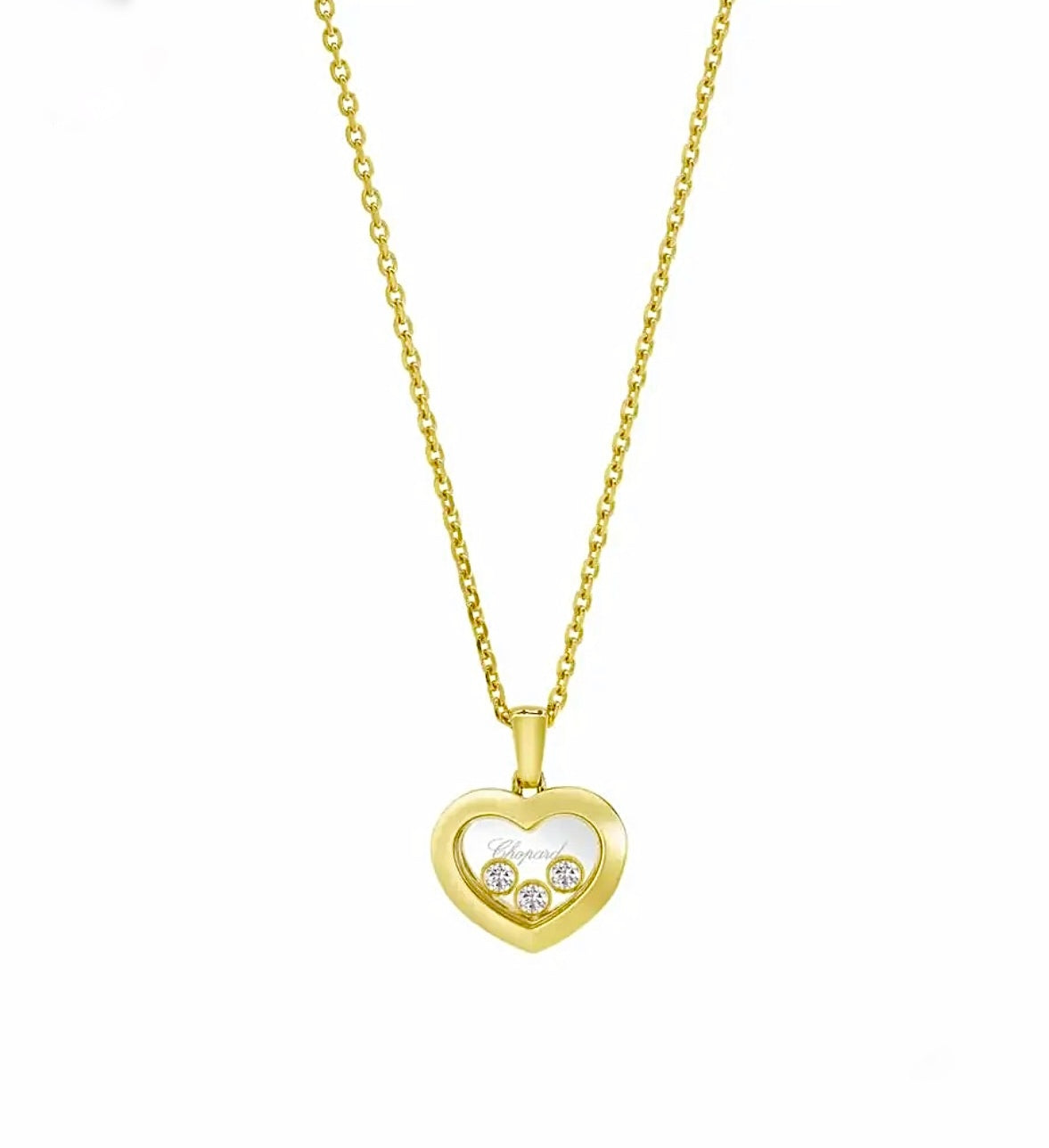 Chopard Happy Diamonds Icons Pendant Necklace 18K Rose Gold 3 Diamonds