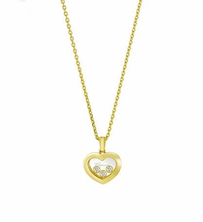 Chopard Happy Diamonds Icons Pendant Necklace 18K Rose Gold 3 Diamonds