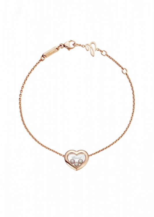 Chopard Happy Curves Bracelet 18K Rose Gold 5 Diamonds