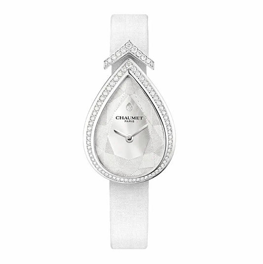 Chaumet Joséphine Aigrette Watch 27x20mm White Leather