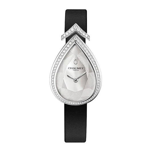 Chaumet Joséphine Aigrette Watch 27x20mm Black Leather