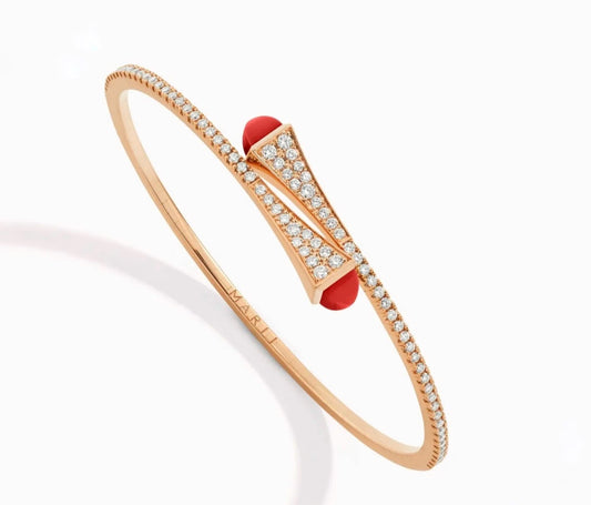 Marli Cleo Diamond Slim Slip-On Bangle