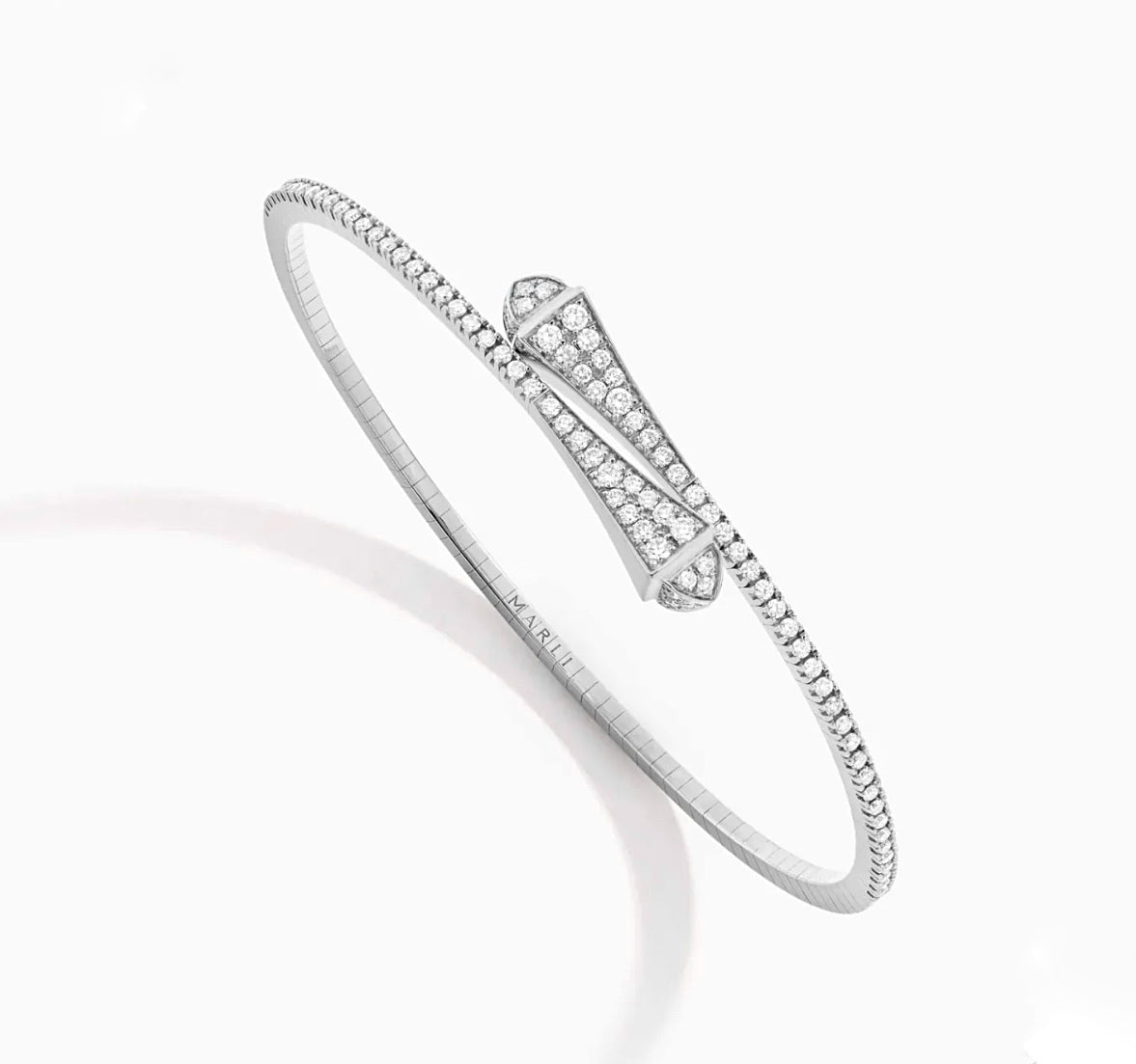 Marli Cleo Full Diamond Slim Slip-On Bangle