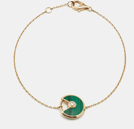 Cartier Amulette de Cartier Bracelet – Gold, Green Malachite & Diamond