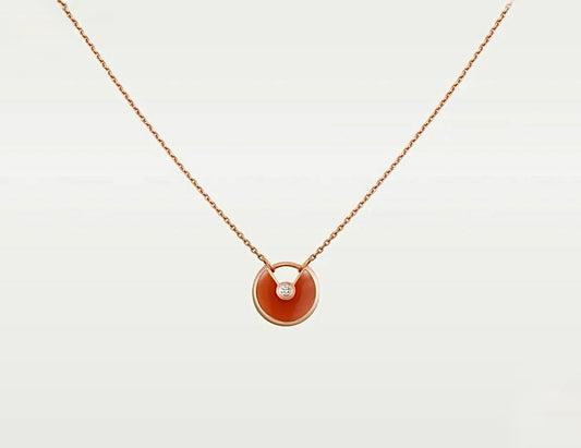 Cartier Amulette de Cartier Necklace – Rose Gold, Carnelian & Diamond