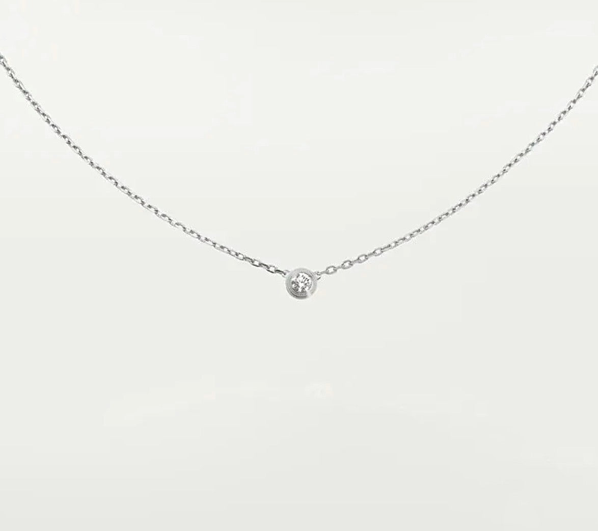 Cartier d'Amour Necklace – White Gold, Diamond Solitaire, Large Model