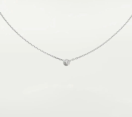 Cartier d'Amour Necklace – White Gold, Diamond Solitaire, Large Model