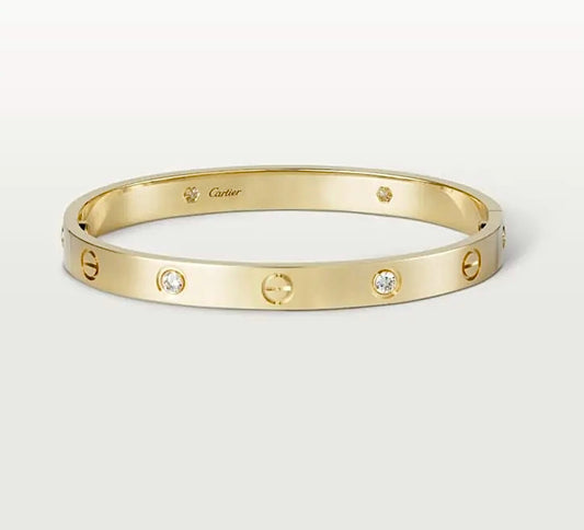 Cartier Love Bracelet – 4 Diamonds | 18ct Yellow Gold | سوار كارتييه لاف 4 الماس ذهب أصفر