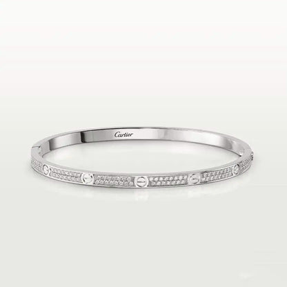 Cartier Love Bracelet Diamond Pavé – 18ct Gold | Yellow, Rose & White Gold | سوار كارتييه لاف الماس بافيه ذهب أصفر ووردي وأبيض