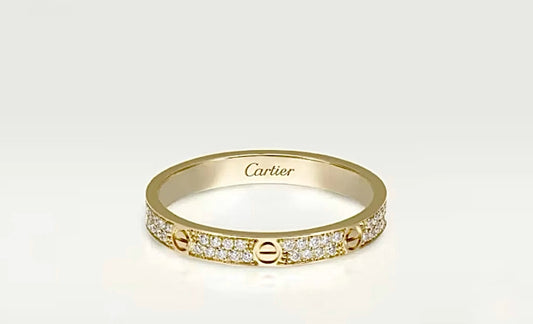 Cartier Love Ring – Yellow Gold, Diamond Pavé, Small Model
