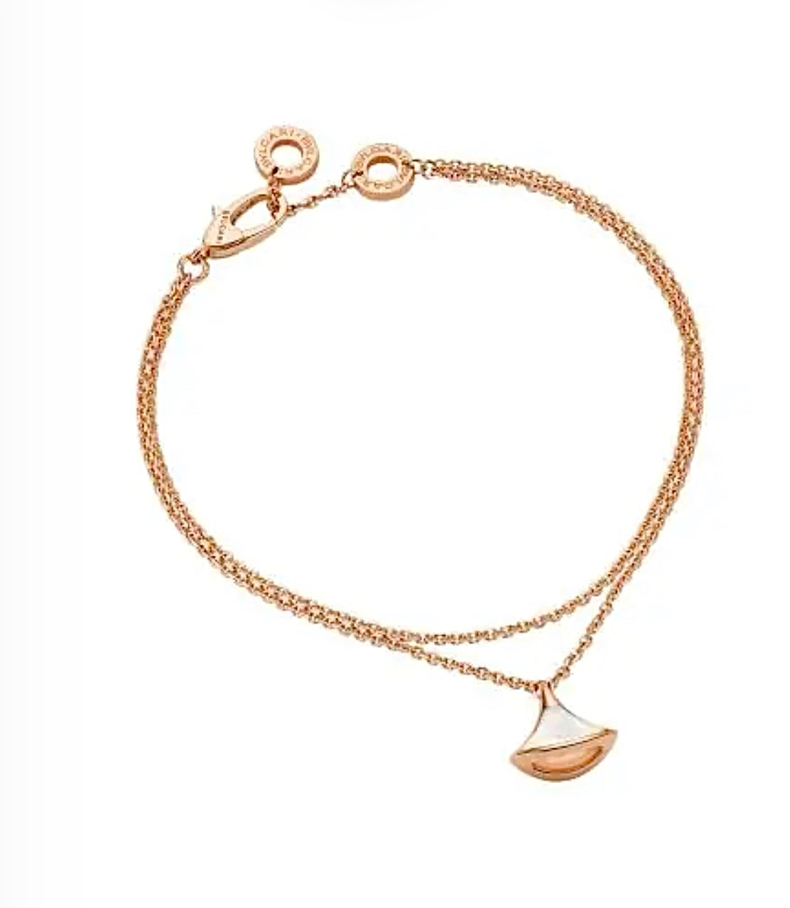 Bvlgari Diva’s Dream Bracelet – Rose Gold, Mother-of-Pearl Fan Pendant