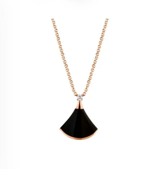 Bvlgari Diva’s Dream Necklace – Rose Gold, Black Onyx Fan & 1 Diamond