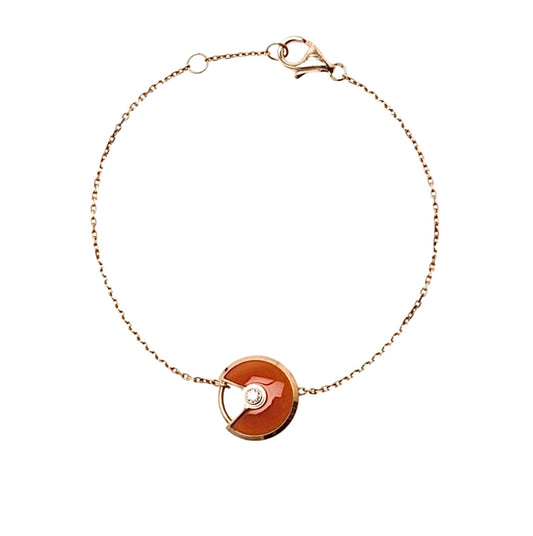 Cartier Amulette de Cartier Bracelet – Rose Gold, Carnelian & Diamond