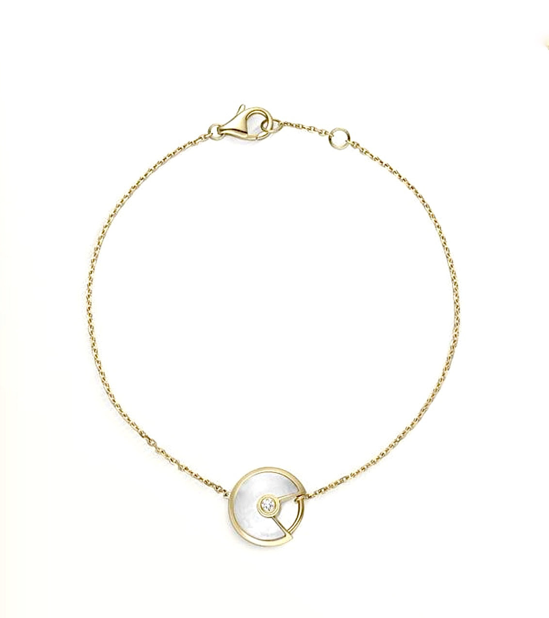 Cartier Amulette de Cartier Bracelet – Yellow Gold, Mother-of-Pearl & Diamond