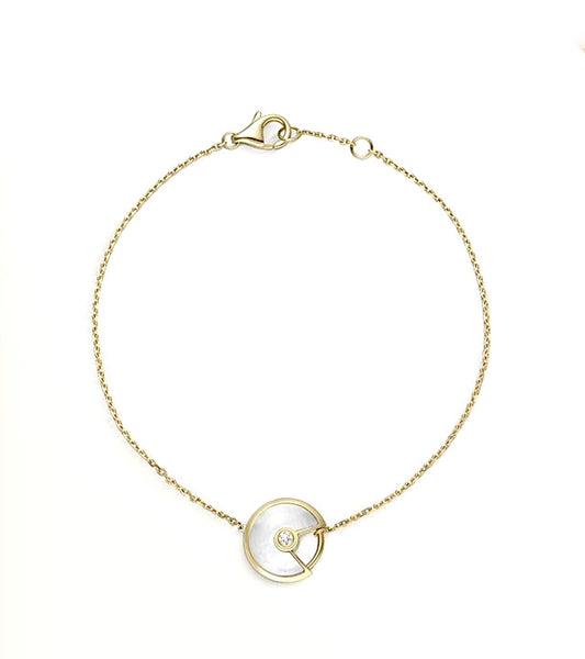 Cartier Amulette de Cartier Bracelet – Yellow Gold, Mother-of-Pearl & Diamond