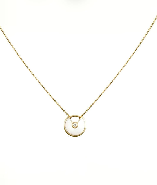 Cartier Amulette de Cartier Necklace – Yellow Gold, Mother-of-Pearl & Diamond