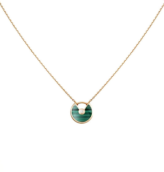 Cartier Amulette de Cartier Necklace – Rose Gold, Malachite & Diamond