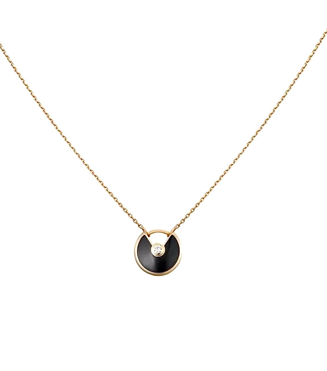 Cartier Amulette de Cartier Necklace – Rose Gold, Black Onyx & Diamond
